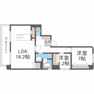 ヴォーネン伏見【602号室号室】の間取り