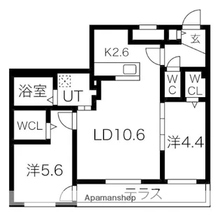 ブランシャール桑園STATION【1階】の間取り