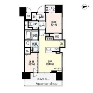 デュオヴェール札幌中島公園【404号室】の間取り