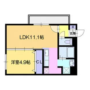 CASA RAVIN(カサラビン)【406号室】の間取り