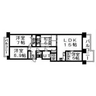 ハウスオブリザ大通【1106号室】の間取り