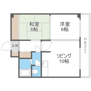 リーヴ旭山【602号室】の間取り