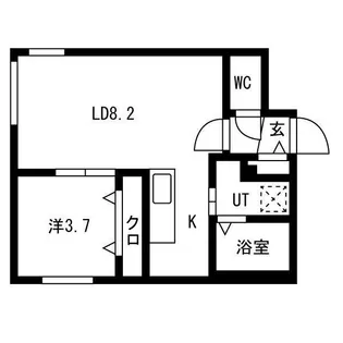AREA西岡51【303号室】の間取り