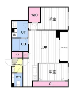 ONE YAMAHANA【4-A号室】の間取り