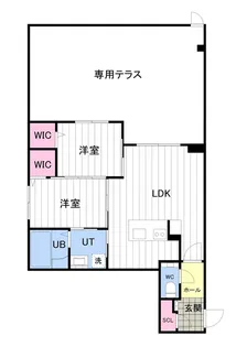 ONE YAMAHANA【1-F号室】の間取り