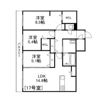 ALIVIS美園【3階】の間取り