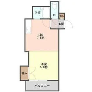 円山北町ハイム【7階】の間取り