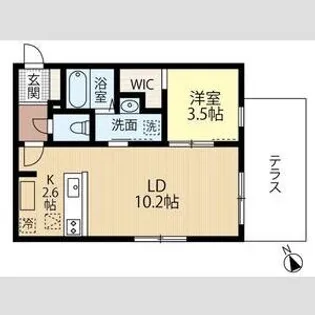 ブリーゼ中の島【1階】の間取り