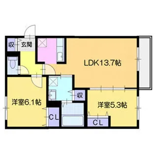 フローリス【2階】の間取り