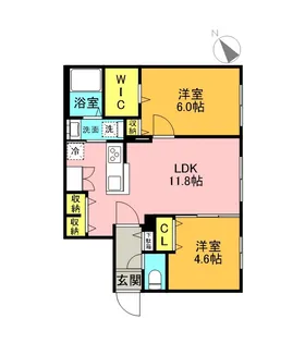 PREMIER IST NAKANOSHIMA(プレミアイスト)【4階】の間取り