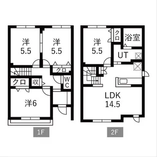 北海道札幌市手稲区稲穂三条6丁目【テラスハウス】の間取り