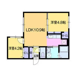 オルセーフラット西町南【3階】の間取り