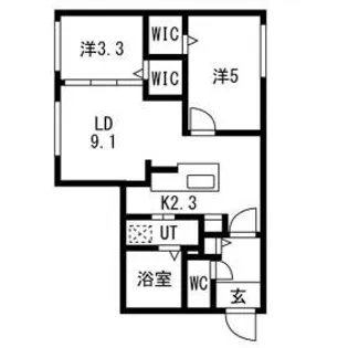 仮)八軒3ー2MS【2階】の間取り