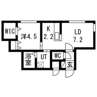 アウラ サッポロ(AURA SAPPORO)【2階】の間取り