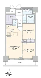 ジュノール札幌植物園【13階】の間取り