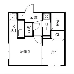 仮)福住1ー1MS【401号室】の間取り