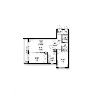 ラディア山鼻【301号室】の間取り