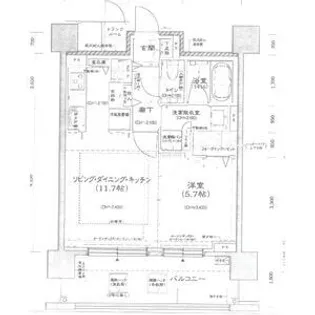 クリーンリバーフィネス山鼻21条【706号室】の間取り