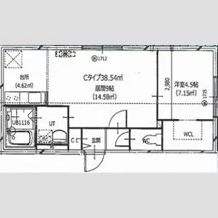 HERO YAMAHANA1【4階】の間取り