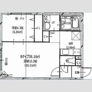 HERO YAMAHANA1【2階】の間取り