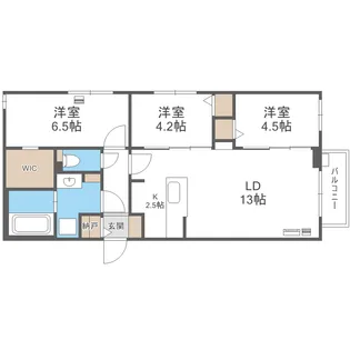 BALBONI山鼻(バルボーニ山鼻)【205号室】の間取り