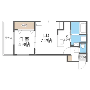 BALBONI山鼻(バルボーニ山鼻)【103号室】の間取り