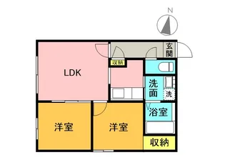 DAITO RESIDENCE 中央区役所前【401号室】の間取り