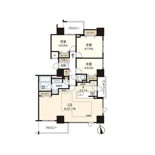 シティハウス中島公園レジデンス【10階】の間取り