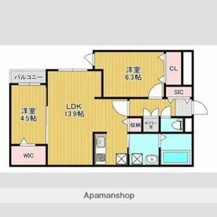 仮)平岸5−13【2階】の間取り
