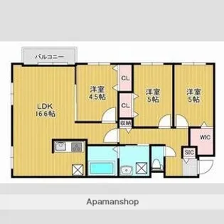 仮)平岸5−13【5階】の間取り