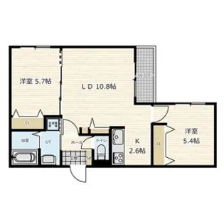 UNIQUS宮の森(ウニクス宮の森)【1階】の間取り