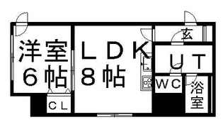 コートロティ大通【201号室】の間取り
