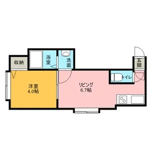 パセリーナ円山B【0103号室】の間取り