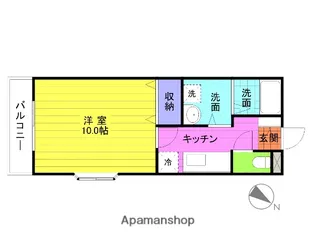 パークサイドTAGO【301号室】の間取り