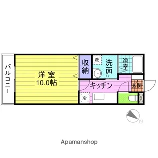 パークサイドTAGO【205号室】の間取り