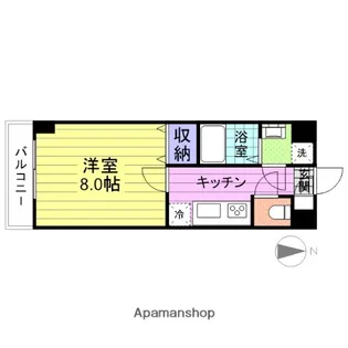 オリンピア宮城野【205号室】の間取り