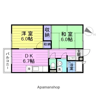 フィオーレA【2階】の間取り