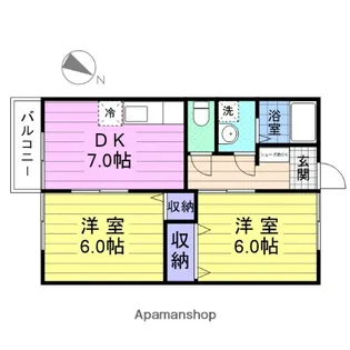 フィオーレA【201号室】の間取り