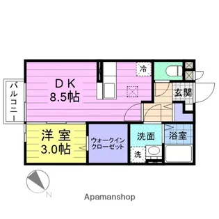 ローズガーデンD【1階】の間取り