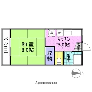 ディアコートⅠ【206号室】の間取り