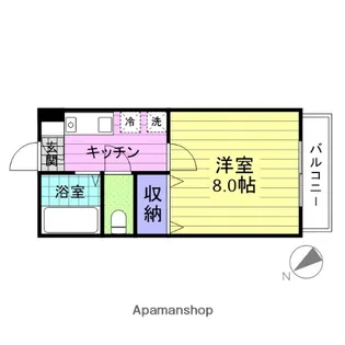 シルクハイツ桜木【106号室】の間取り