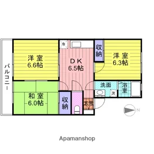 プレゼンス源Ⅰ【202号室】の間取り