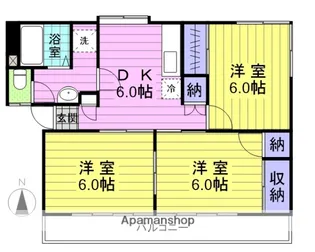 古八ハイツ【201号室】の間取り