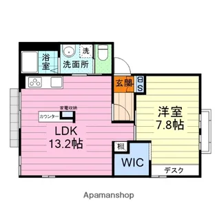 プリヴァートハイツB・C【C102号室】の間取り