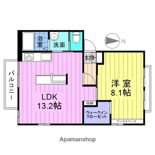プリヴァートハイツB・C【C202号室】の間取り