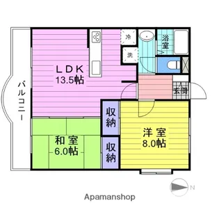 プロバンス・ヒル【101号室】の間取り