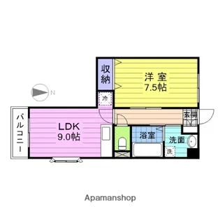 1LDKの間取り画像