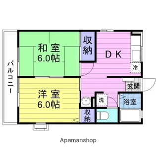 シティハイムイーハトーブ【2階】の間取り