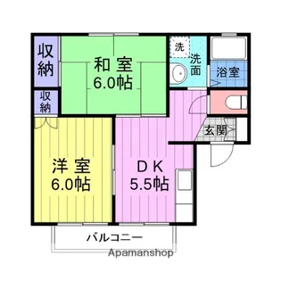 セジュールエスペランス【102号室】の間取り