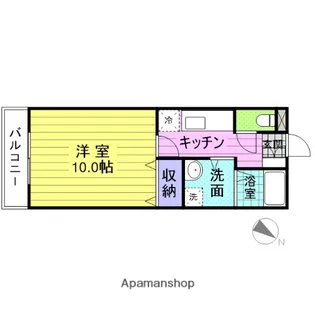 ブランドールTAGO【111号室】の間取り